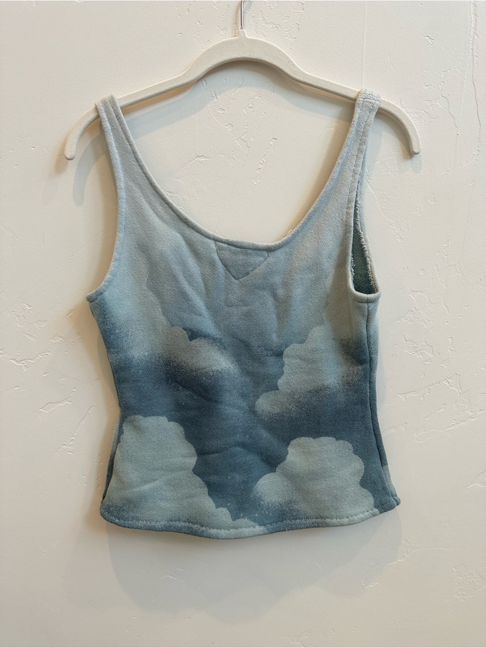 Cloud Graphic Scoop Tank Top - Blue/White - Picture 4 of 4